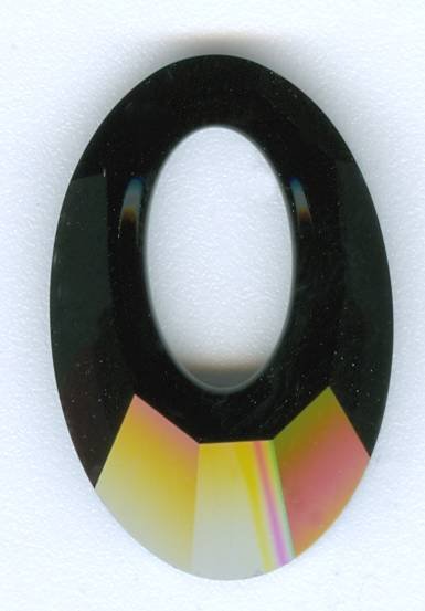 1 20mm Jet Swarovski Helios Pendant