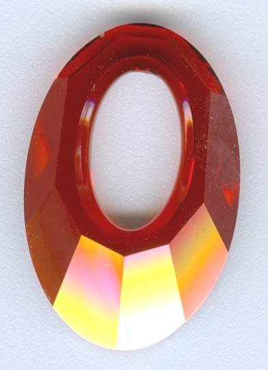 1 20mm Red Magma Swarovski Helios Pendant