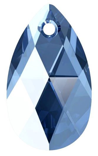 1 16mm Light Sapphire Swarovski Pear Drop