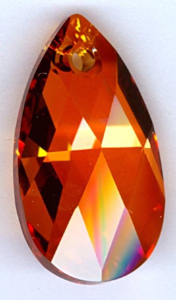 1 28mm Astral Pink Swarovski Pear Pendant