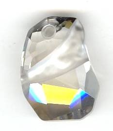 1 19mm Swarovski Crystal Silver Shade Divine Rock Pendant
