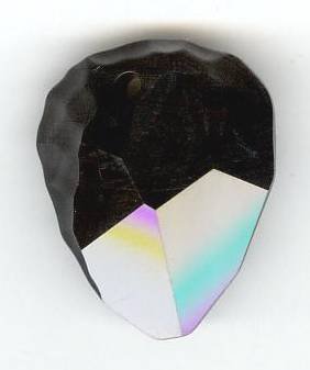 1 23mm Swarovski Jet Rock Pendant