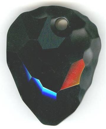 1 35mm Swarovski Jet Rock Pendant