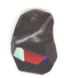 1 19mm Swarovski Jet Divine Rock Pendant