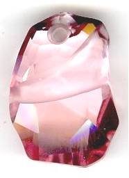 1 19mm Swarovski Rose Divine Rock Pendant