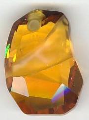 1 19mm Swarovski Topaz Divine Rock Pendant