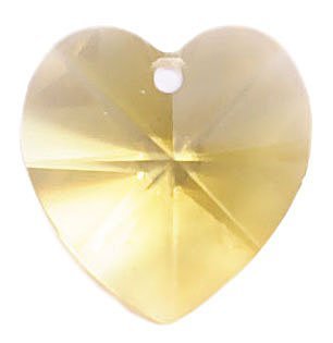 1 14mm Light Topaz Swarovski Heart