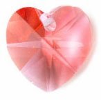 1 14mm Padparadscha Swarovski Heart