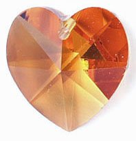 1 10mm Topaz Swarovski Heart