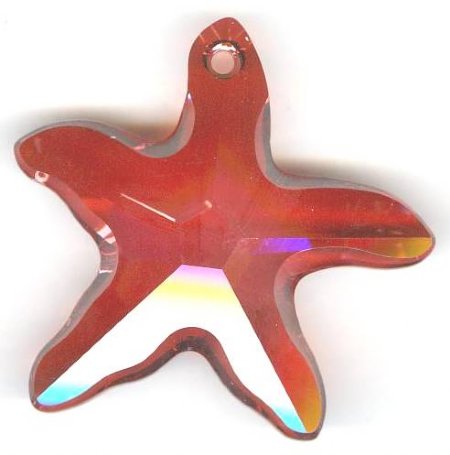 1 40mm Red Magma Swarovski Starfish