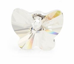 1 18mm Crystal Silver Shade Swarovski Butterfly Pendant