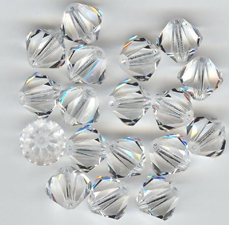 10 8mm Crystal Bicone Swarovski