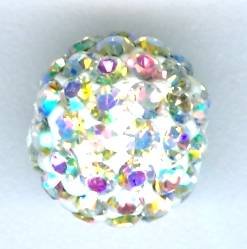 1 8mm Swarovski Crystal AB and Resin Pave Bead