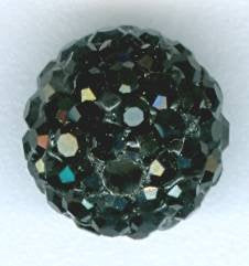 1 8mm Swarovski Jet Crystal and Resin Pave Bead
