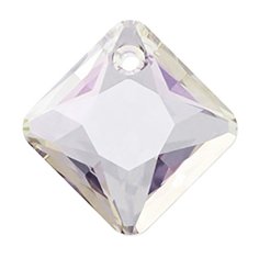 1, 9mm Crystal AB Princess Cut Swarovski Pendant