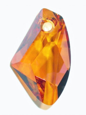 1 39x23mm Copper Crystal Swarovski Galactic Pendant
