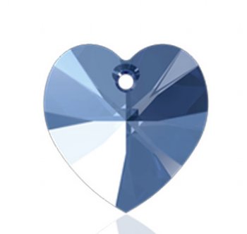 1, 10mm Light Sapphire AB Swarovski Heart