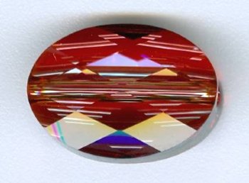 1 14x10mm Red Magma Swarovski Oval Bead