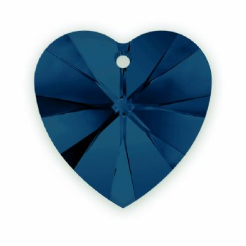 1, 10mm Dark Indigo Swarovski Heart