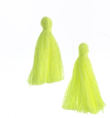 Pack of 10, 1 Inch Sunshine Yellow Cotton Tassels