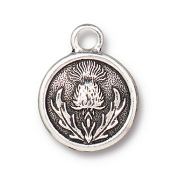 1, 14.5x18.5mm TierraCast Antique Silver Thistle Pendant