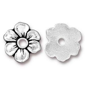 1, 15x14mm Antique Silver TierraCast Apple Blossum Decorative Rivet