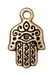 1, 20.75x13.25mm TierraCast Antique Gold Hamsa Hand Pendant