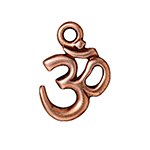 1 19x18mm TierraCast Antique Copper Om Tattoo Charm Pendant