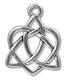 1 20.6x15.7mm TierraCast Antique Silver Celtic Open Knot Heart Pendant