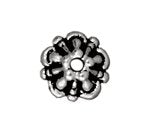 1 5mm TierraCast Antique Silver Tiffany Bead Cap