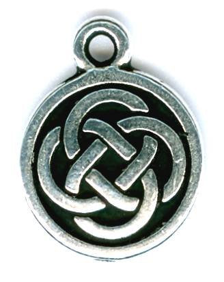 1 15x11.75mm TierraCast Antique Silver Round Celtic Knot Pendant