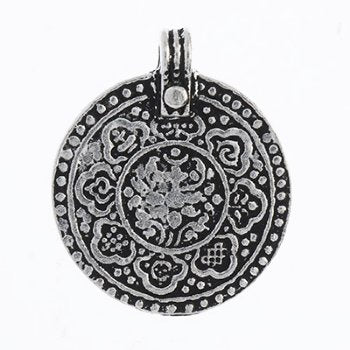 1, 31.5x26.3mm TierraCast Antique Silver 8 Fold Path Pendant