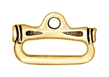 1, 18.6x11.7mm TierraCast Antique Gold Bamboo End Bar