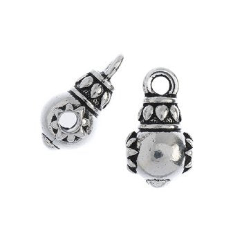 1, 16.25x9.1mm Antique Silver TierraCast Lotus Guru Bead