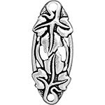 1, 33.4x13.3mm Antique Silver TierraCast Oval Leaf Decorative Rivet