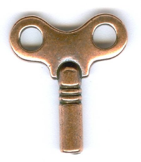 1 22mm TierraCast Antique Copper Winding Key Pendant