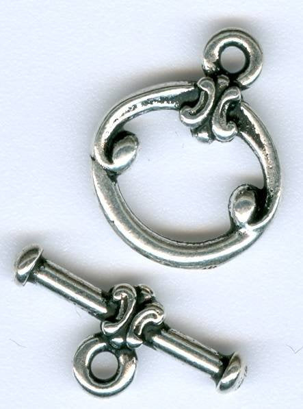 1 12.5mm TierraCast Antique Silver Classic Toggle