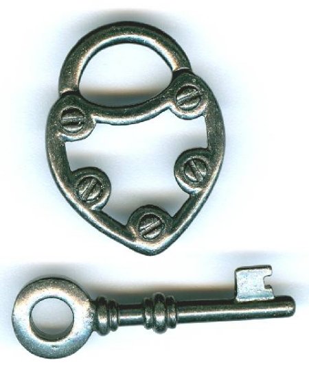 1 25mm TierraCast Black Oxide Lock and Key Toggle