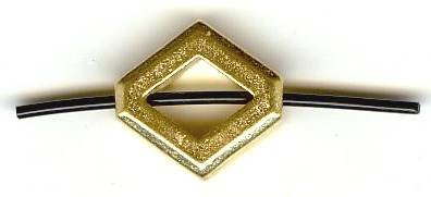 1 13mm TierraCast Gold Diagonal Diamond Bead Frame