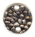 1 11mm 2-Hole TierraCast Rhodium Hammered Flat Round Link