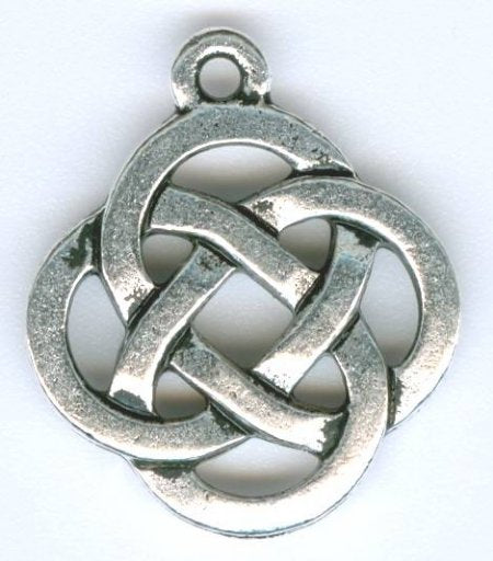 1 18mm TierraCast Antique Silver Open Round Celtic Knot Pendant