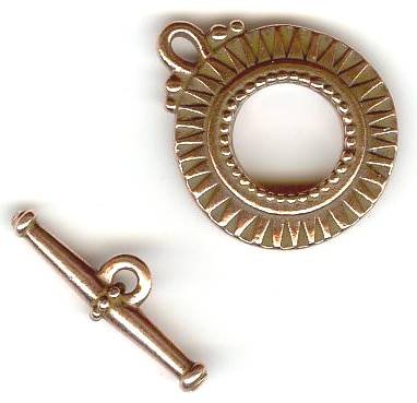 1 17.5mm TierraCast Antique Copper Sunburst Toggle