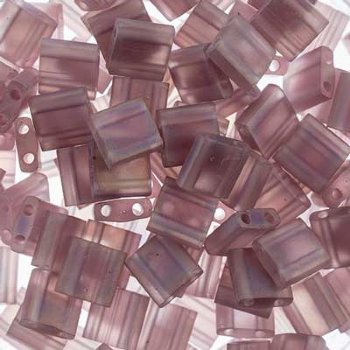 TL0142FR 5.2 Grams Matte Transparent Light Amethyst AB Two Hole Miyuki Tila Beads