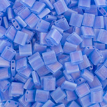 TL0150FR 5.2 Grams Matte Transparent Sapphire AB Two Hole Miyuki Tila Beads