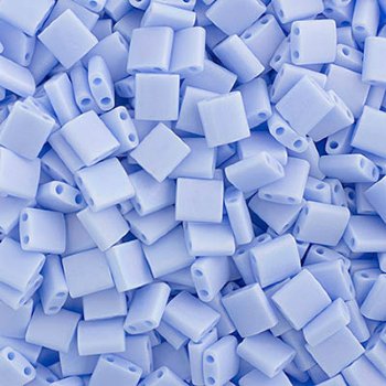 TL0494FR 5.2 Grams Opaque Matte Lapis Blue AB Two Hole Miyuki Tila Beads