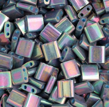 TL1898 5.2 Grams Opaque Light Purple AB Two Hole Miyuki Tila Beads
