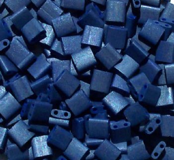 TL2075 5.2 Grams Opaque Matte Cobalt Two Hole Miyuki Tila Beads