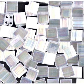 TL2549 5.2 Grams White AB Silk Two Hole Miyuki Tila Beads