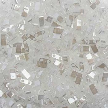 TLHC-0511 5.2 Grams Opaque White Lustre Half Cut Two Hole Miyuki Tila Beads