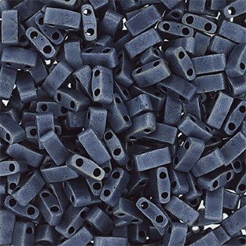 TLHC-2001 5.2 Grams Matte Gunmetal Half Cut Two Hole Miyuki Tila Beads